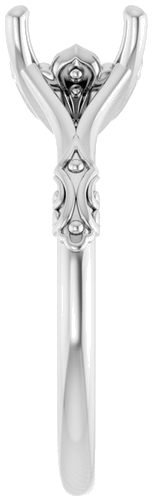 Sterling Silver 8 mm Round Solitaire Engagement Ring Mounting (4)