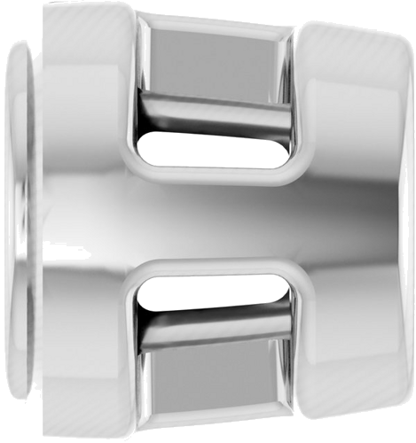 14K White 2.5 mm Round Slide Pendant Mounting (3)