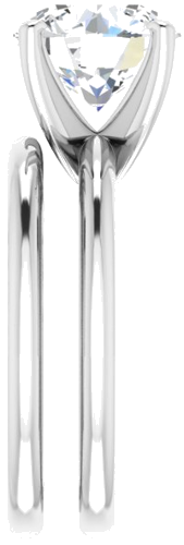 Platinum  9.4 mm Round Solitaire Engagement Ring Mounting (9)