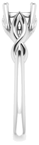 Sužadėtuvių Žiedas „Solitaire“ 585 Baltojo Aukso Oval 7mm x 5mm (4)