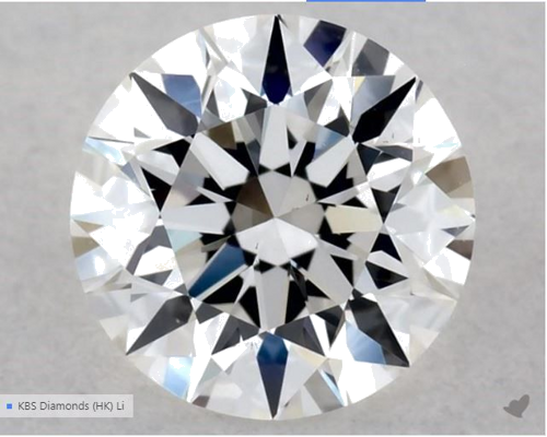 0.53 carat F-VS1 Excellent cut Natūralus Round Deimantas (1)