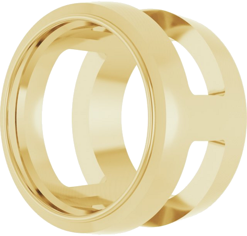 18K Yellow 6.5 mm Round Slide Pendant Mounting (2)