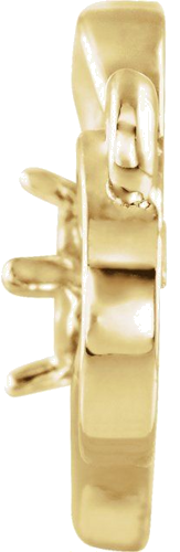 Pakabukas „Accented Infinity-Inspired Heart“ 585 Geltonojo Aukso Round 3mm (2)