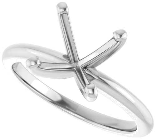 Sužadėtuvių Žiedas „Solitaire“ 585 Baltojo Aukso Square 7mm (5)