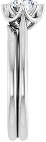 Sužadėtuvių Žiedas „Solitaire“ 585 Baltojo Aukso Round 6.5mm (9)