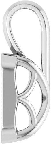 Pakabukas „Solitaire“ 585 Baltojo Aukso Emerald 7mm x 5mm (3)