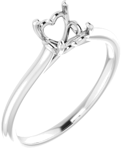 Sužadėtuvių Žiedas „Solitaire“ 585 Baltojo Aukso Round 6mm (1)