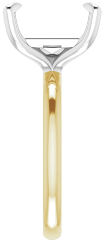 14K Yellow White 11 x 9 mm Emerald Engagement Ring Mounting (4)