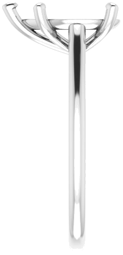 14K White  12x8 mm Pear Solitaire Engagement Ring Mounting (4)