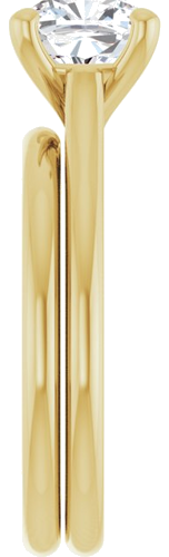 14K Yellow 7 mm Cushion Solitaire Engagement Ring Mounting (9)