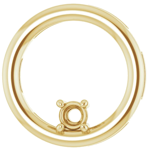 Pakabukas „Solitaire Circle“ 585 Geltonojo Aukso Round 3mm (1)