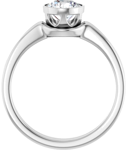 14K White 6.5 mm Round Engagement Ring Mounting (7)