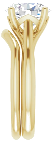 Sužadėtuvių Žiedas „Solitaire“ 585 Geltonojo Aukso Oval 9mm x 7mm (9)