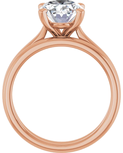 Sužadėtuvių Žiedas „Solitaire“ 585 Rožinis Aukso Oval 10mm x 8mm (7)