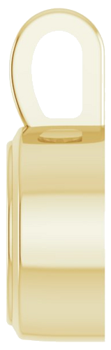 14K Yellow 6.5 mm Round Bezel-Set Pendant Mounting (3)