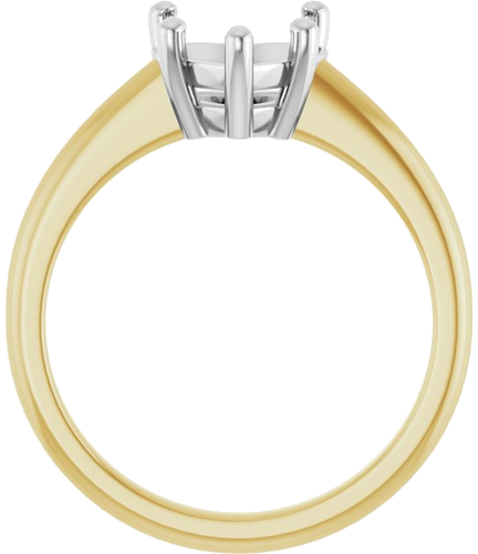 Sužadėtuvių Žiedas „Solitaire“ 585 Baltojo Ir Geltonojo Aukso Heart Shape 8mm (2)