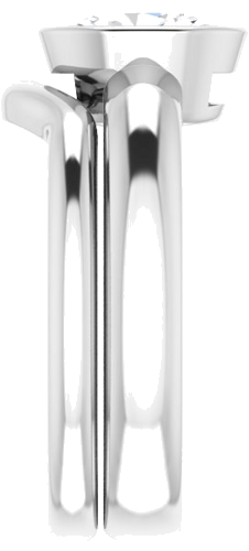 14K White 8x6 mm Oval Engagement Ring Mounting (9)