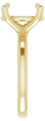 18K Yellow  12x10 mm Oval Solitaire Engagement Ring Mounting (4)