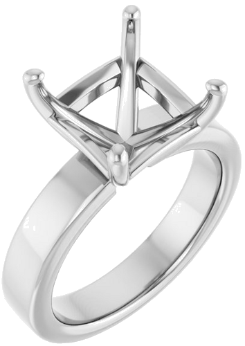 Sužadėtuvių Žiedas „Solitaire“ 585 Baltojo Aukso Asscher 10mm (1)