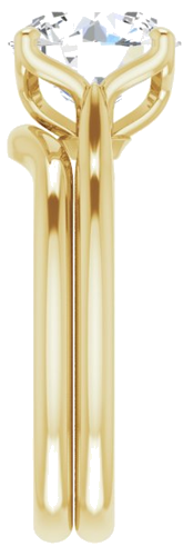 Sužadėtuvių Žiedas „Solitaire“ 14k yellow gold Round 9mm (9)