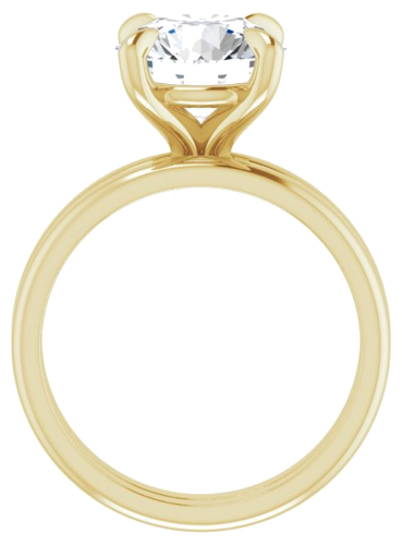 14K Yellow  9.4 mm Round Solitaire Engagement Ring Mounting (7)