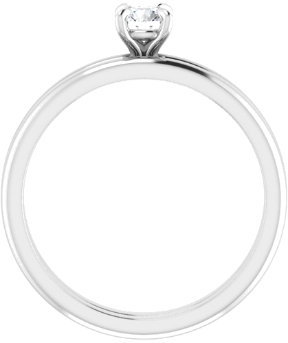 Sužadėtuvių Žiedas „Solitaire“ 585 Baltojo Aukso Round 4.1mm (7)