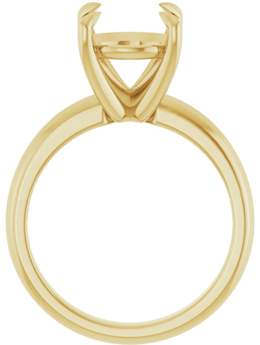 14K Yellow 10 mm Round Solitaire Engagement Ring Mounting (2)