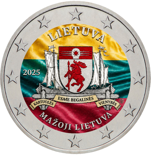2025 Литва Малка Литва монета от 2 евро (1)