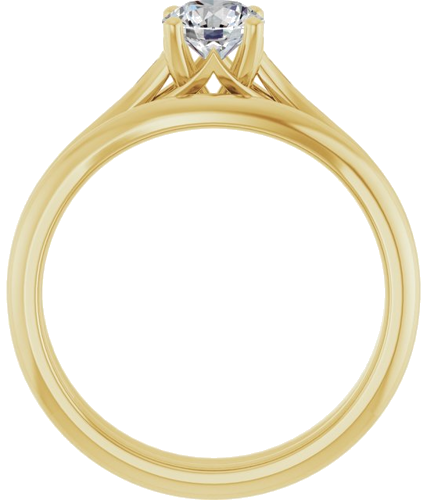 14K Yellow 5.2 mm Round Solitaire Engagement Ring Mounting (7)