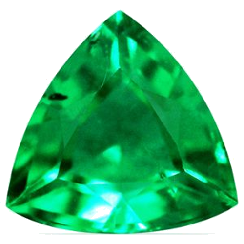0.82 carat GREEN Trilliant Smaragdas (1)