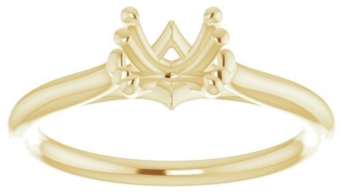 Sužadėtuvių Žiedas „Solitaire“ 585 Geltonojo Aukso Round 5.8mm (3)