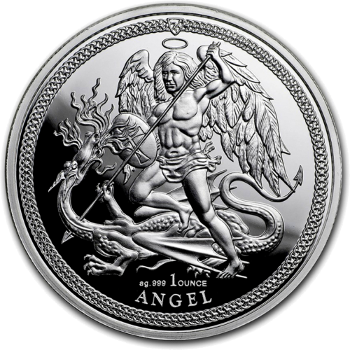 1 oz Angelas 2018 Meino sala sidabrinė moneta (1)