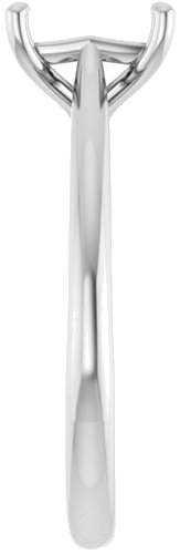 14K White 7x5 mm Emerald Solitaire Engagement Ring Mounting (4)