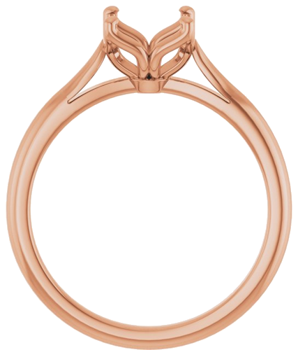 Sužadėtuvių Žiedas „Solitaire“ 14k rose gold Round 7.4mm (2)