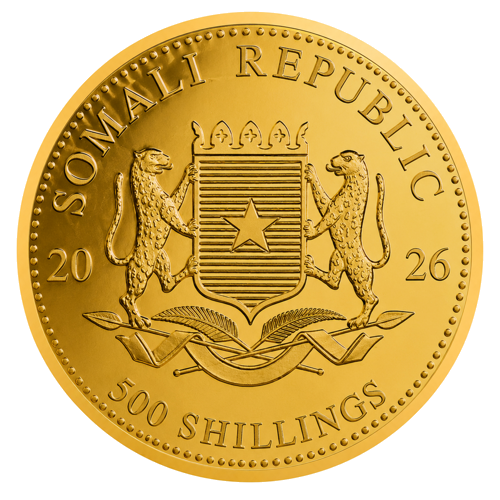 1/2 oz Слон 2026 Сомали золотая монета (2)