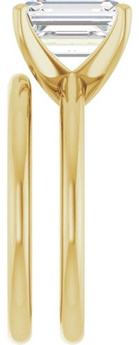 10K Yellow  9x7 mm Emerald Solitaire Engagement Ring Mounting (9)