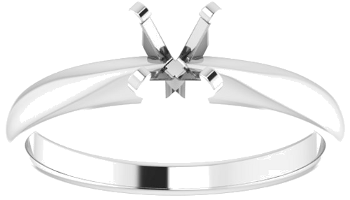 Sužadėtuvių Žiedas „Solitaire“ 585 Baltojo Aukso Square 3.5mm (3)