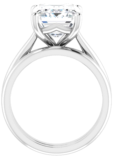 Sužadėtuvių Žiedas „Solitaire“ 585 Baltojo Aukso Emerald 11mm x 9mm (7)