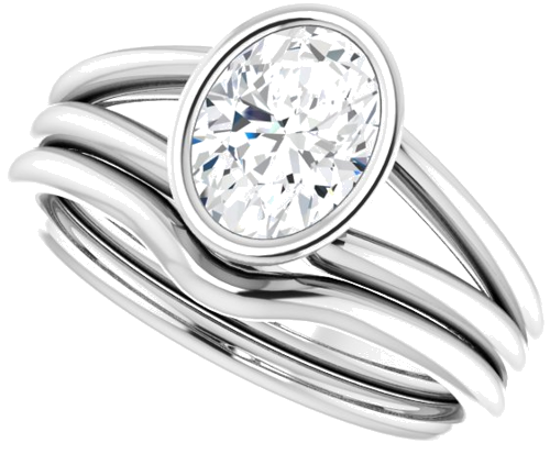 Sterling Silver 8x6 mm Oval Engagement Ring Mounting (10)