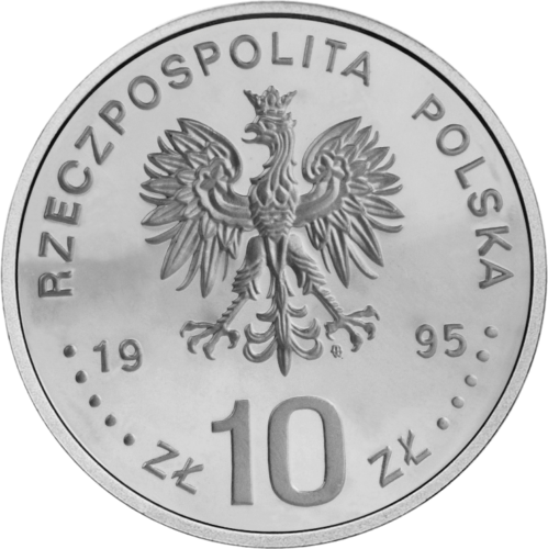 10 злотых Вторая мировая война в Берлине (1995) Польша серебряная монета (2)