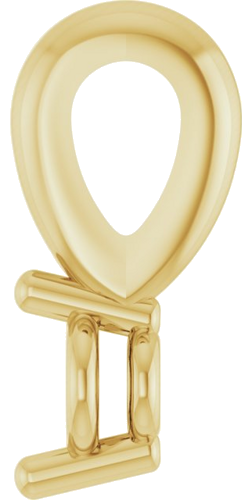 14K Yellow 2 mm Round 2-Prong Basket Pendant Mounting (3)
