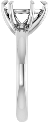 14K White 9x6 mm Pear Solitaire Engagement Ring Mounting (4)