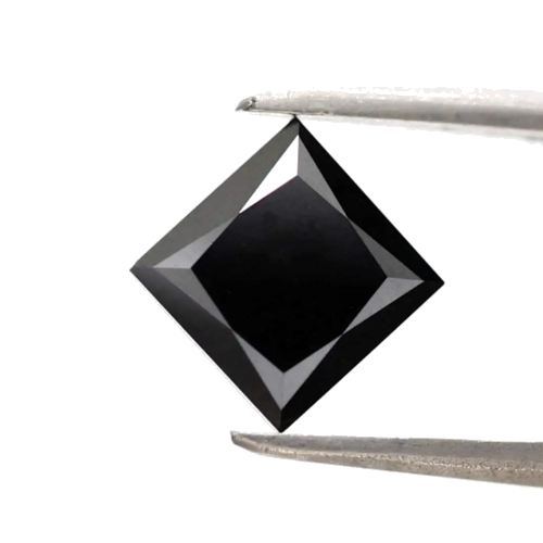 5.04 carat Fancy Black-VVS2 Natūralus Princess Deimantas (1)