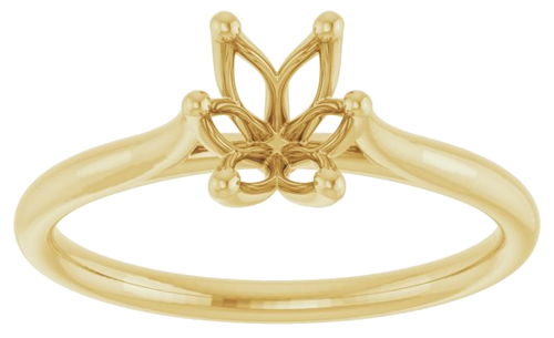 Sužadėtuvių Žiedas „Solitaire“ 585 Geltonojo Aukso Oval 7mm x 5mm (3)