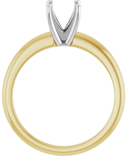 Sužadėtuvių Žiedas „Solitaire“ 585 Baltojo Ir Geltonojo Aukso Round 6.5mm (2)