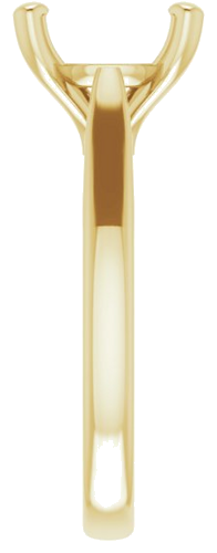 14K Yellow 10 mm Round Engagement Ring Mounting (4)