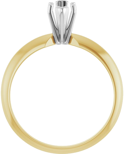 14K Yellow   White 6-Prong 8x3.5 mm Marquise V-End Solitaire Ring Mounting (2)