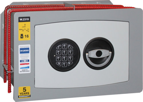 Wall-mounted safe W2319E LEFT SIDE (15 kg) (1)