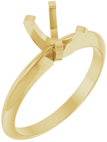 14K Yellow 6.5x4.5 mm Oval Solitaire Engagement Ring Mounting (1)