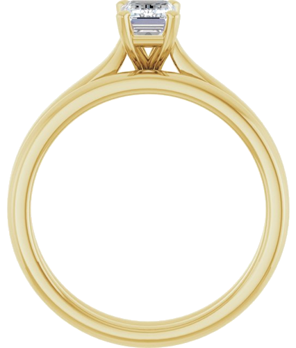 10K Yellow 6x4 mm Emerald Engagement Ring Mounting (7)